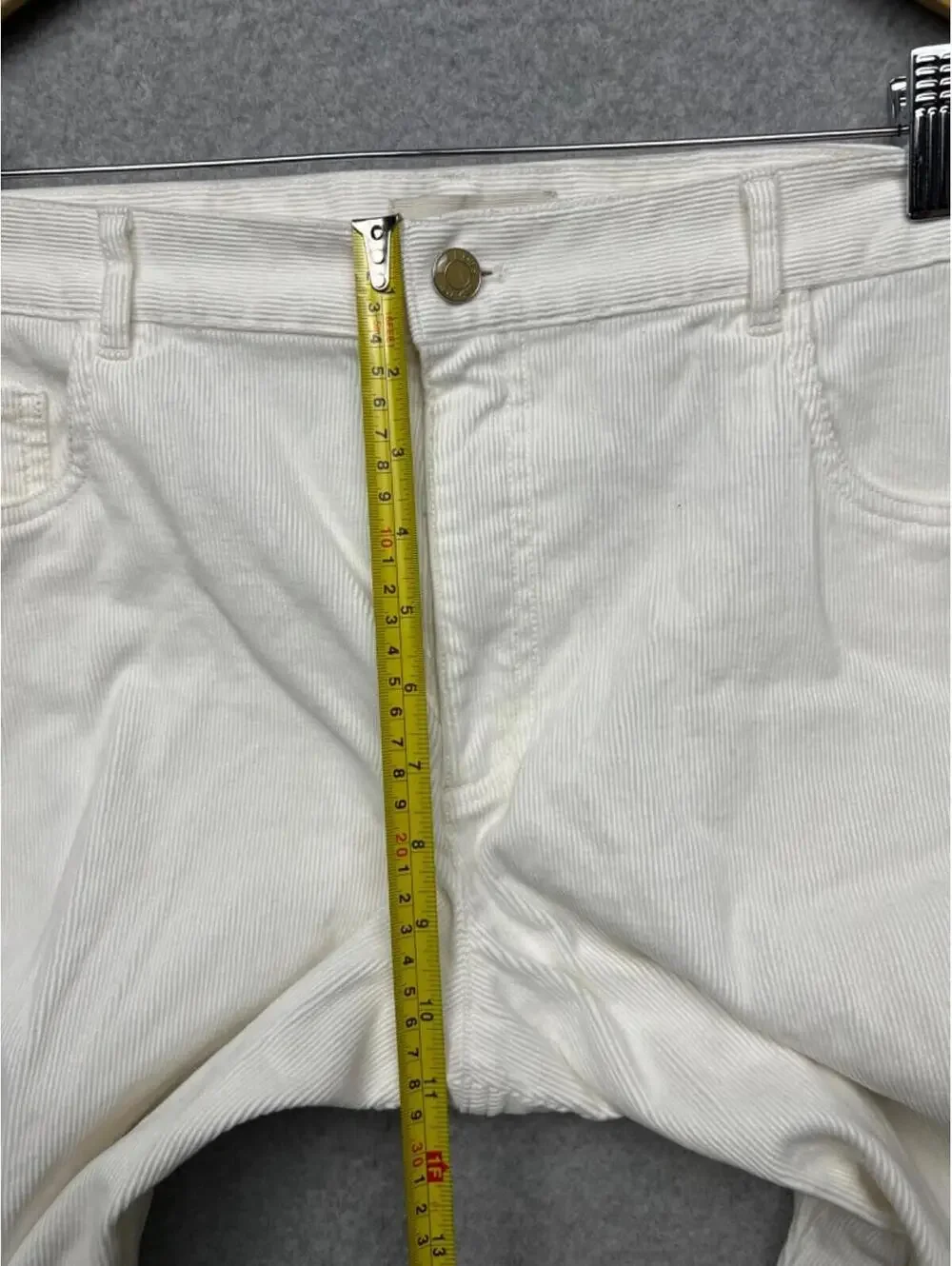 Talbots Corduroy Signature Boots Pants Womens Size 16 White Casual Comfort Class
